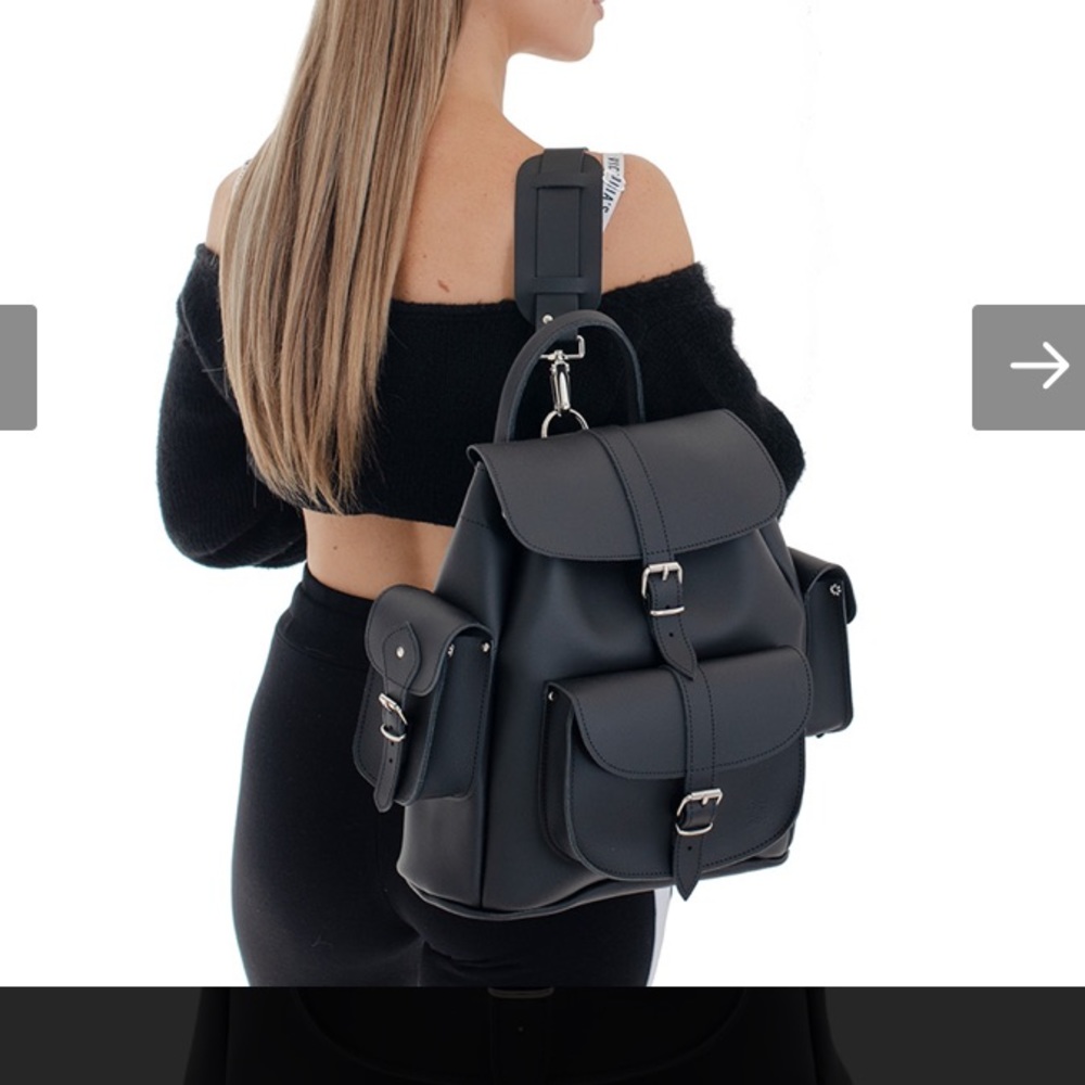 100% leather backpack